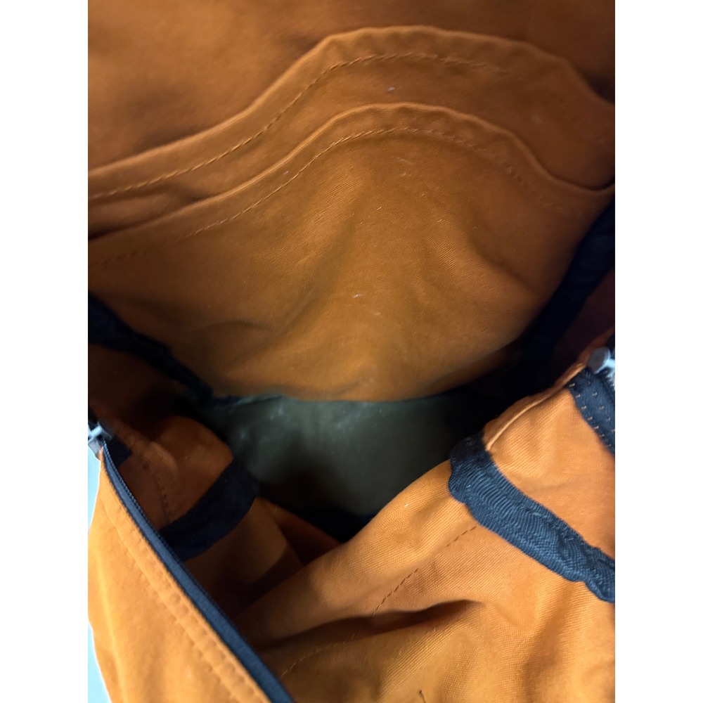 Causegear Canvas Backpack Burnt Orange Olive Green Handcrafted Ethical Bag - Picture 5 of 8